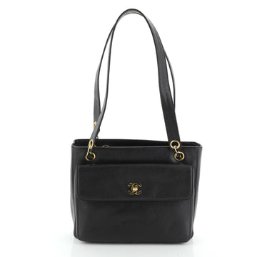 Chanel Vintage Front Pocket Tote Caviar Small