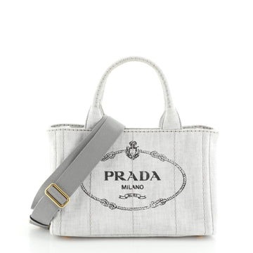 Prada Canapa Convertible Tote Canvas Mini