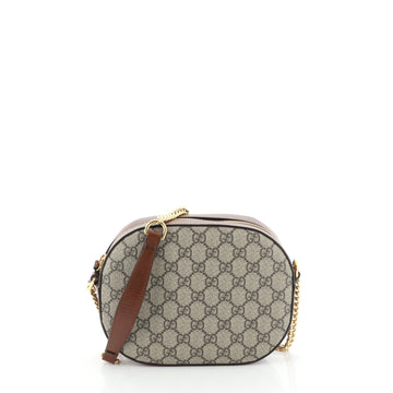 Gucci Chain Crossbody Bag GG Coated Canvas Mini