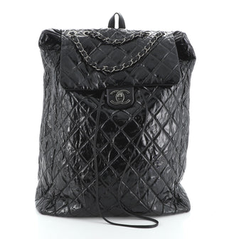 Chanel Supermarket Backpack Quilted Patent XL