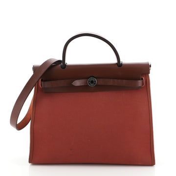 Hermes Herbag Zip Leather and Toile 31