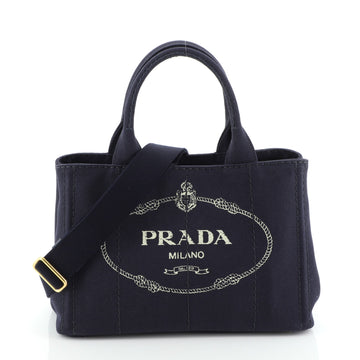 Prada Canapa Convertible Tote Canvas Mini