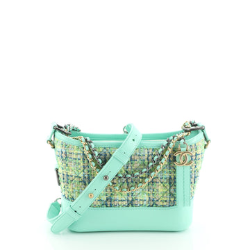 Chanel Gabrielle Hobo Quilted Tweed and Calfskin Small