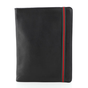 Gucci Web Document Pouch Leather