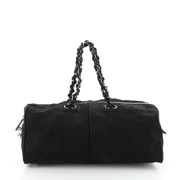 Chanel Ultimate Stitch Weekender Quilted Nubuck Medium