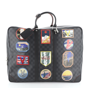 Louis Vuitton Sirius Handbag Alps Patches Damier Graphite 55
