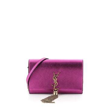 Saint Laurent Classic Monogram Tassel Chain Wallet Leather