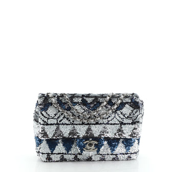 Chanel CC Chain Flap Bag Multicolor Sequins Mini