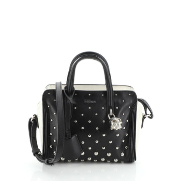 Alexander McQueen Padlock Zip Around Tote Studded Leather Mini