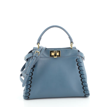 Fendi Peekaboo Bag Whipstitch Leather Mini
