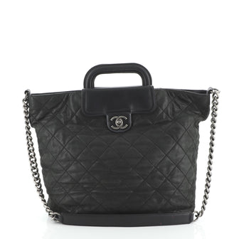 Chanel In The Mix Shopping Tote Quilted Iridescent Calfskin Large