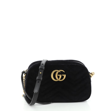 Gucci GG Marmont Shoulder Bag Matelasse Velvet Small