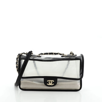Chanel Sand By The Sea Flap Bag PVC with Lambskin Medium
