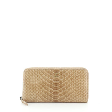 Chanel Zip Around Wallet Python Long