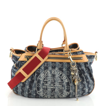 Louis Vuitton Cabas Raye Striped Monogram Denim GM