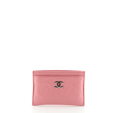 Chanel Classic Card Holder Camellia Lambskin