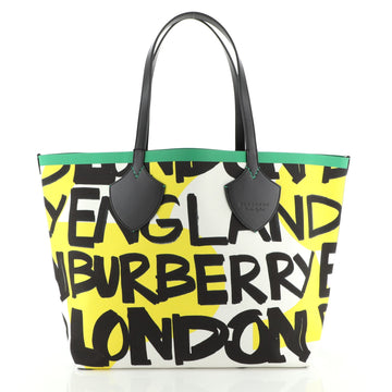 Burberry Reversible Graffiti Giant Tote Printed Canvas XL