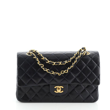 Chanel Vintage Classic Double Flap Bag Quilted Lambskin Medium