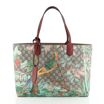 Gucci Shopping Tote Tian Print GG Coated Canvas Medium
