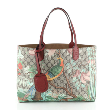 Gucci Shopping Tote Tian Print GG Coated Canvas Medium