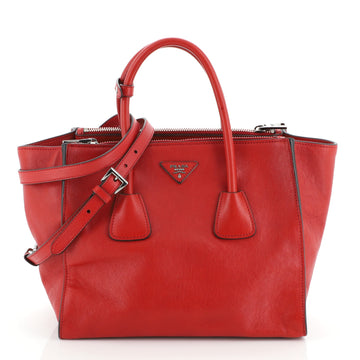 Prada Twin Pocket Tote Glace Calf Medium