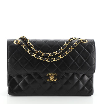 Chanel Vintage CC Chain Flap Bag Quilted Lambskin Medium