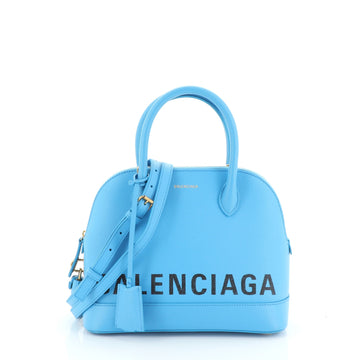 Balenciaga Logo Ville Bag Leather Small