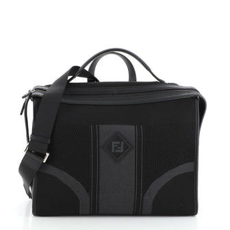 Fendi Maglia Pequin Briefcase Mesh and Canvas Medium
