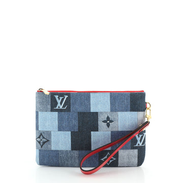 Louis Vuitton City Pouch Damier and Monogram Patchwork Denim