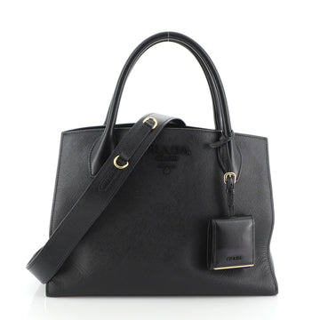 Prada Monochrome Tote Saffiano with City Calf Medium