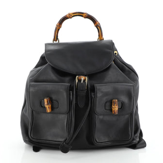 Gucci Vintage Bamboo Backpack Leather Medium