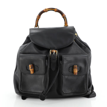 Gucci Vintage Bamboo Backpack Leather Medium