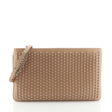 Christian Louboutin Loubiposh Clutch Spiked Leather