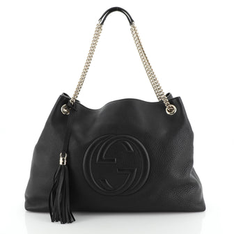 Gucci Soho Chain Strap Shoulder Bag Leather Large