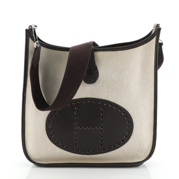 Hermes Evelyne Crossbody Gen I Toile and Leather GM