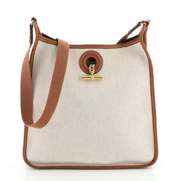 Hermes Vespa Bag Toile and Leather PM