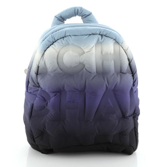 Chanel Doudoune Backpack Embossed Nylon Medium