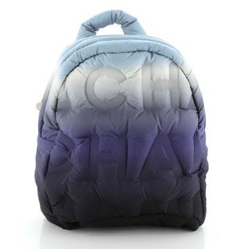Chanel Doudoune Backpack Embossed Nylon Medium
