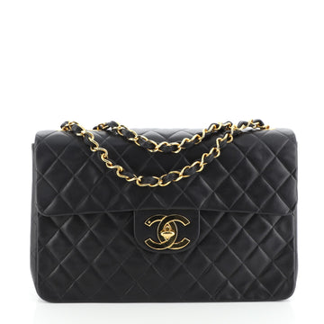 Chanel Vintage Classic Single Flap Bag Quilted Lambskin Maxi