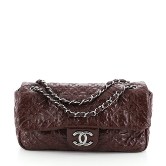 Chanel Graphic Edge Flap Bag Quilted Patent Vinyl Medium