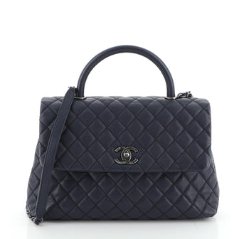 Chanel Coco Top Handle Bag Quilted Caviar Medium