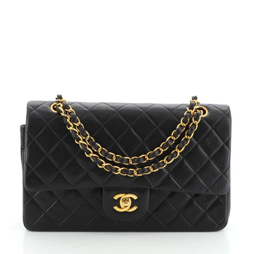 Chanel Vintage Classic Double Flap Bag Quilted Lambskin Medium