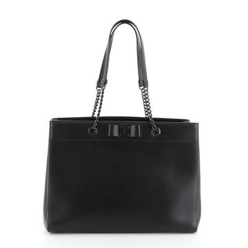 Salvatore Ferragamo Vara Bow Double Handle Bag Leather Medium