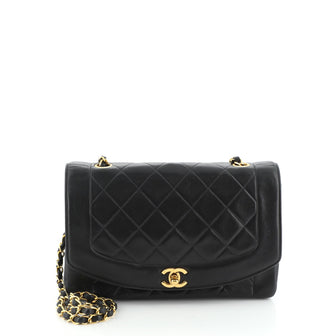 Chanel Vintage Diana Flap Bag Quilted Lambskin Medium