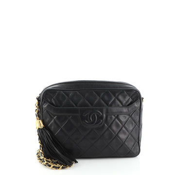 Chanel Vintage Front Pocket Camera Bag Quilted Lambskin Medium