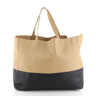 Celine Horizontal Bi-Cabas Tote Leather Large
