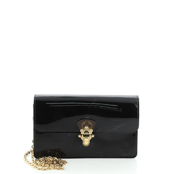 Louis Vuitton Cherrywood Chain Wallet Vernis with Monogram Canvas