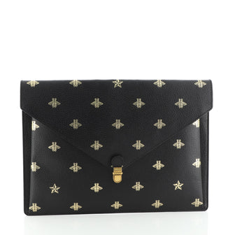 Bee Envelope Portfolio Printed Leather