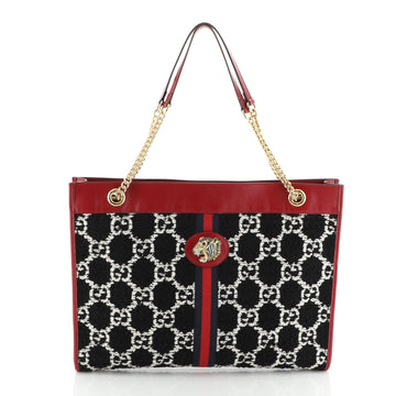 Gucci Rajah Chain Tote GG Tweed Large