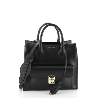 Balenciaga Padlock All Afternoon Tote Leather Medium